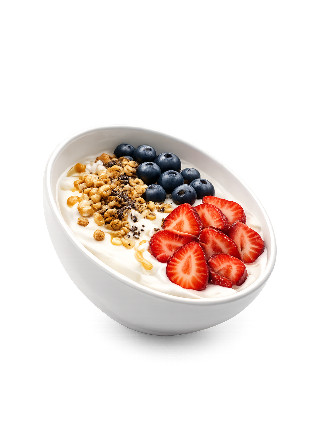 Bowl with Greek yogurt, berries and granola